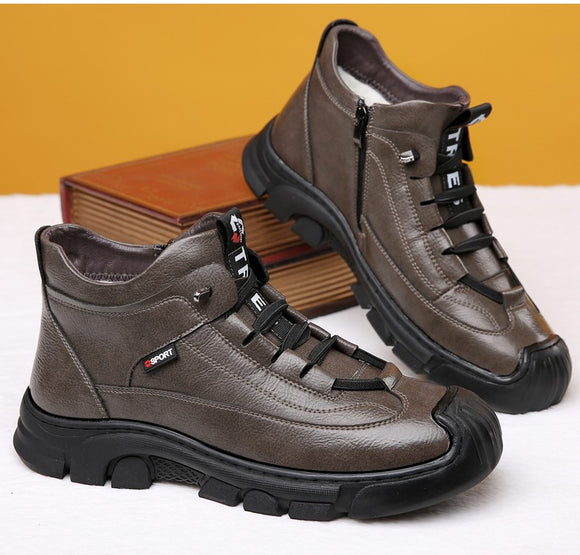 Shawbest-Winter Genuine Leather Men Boots