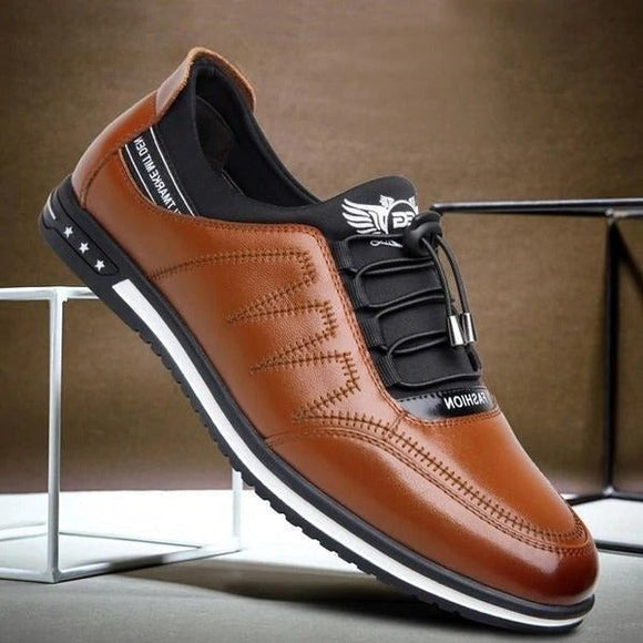 Shawbest-Fashion Genuine Leather Men Casual Shoes