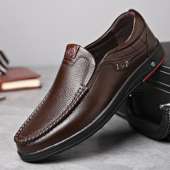 Shawbest-Men Authentic Leather Business Office Shoes