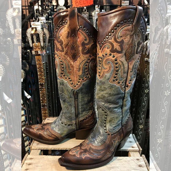Shawbest-Women Retro Fashion Western Boots