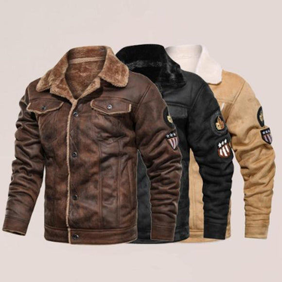 Shawbest-New Men's Vintage Style Motorcycle Leather Jackets