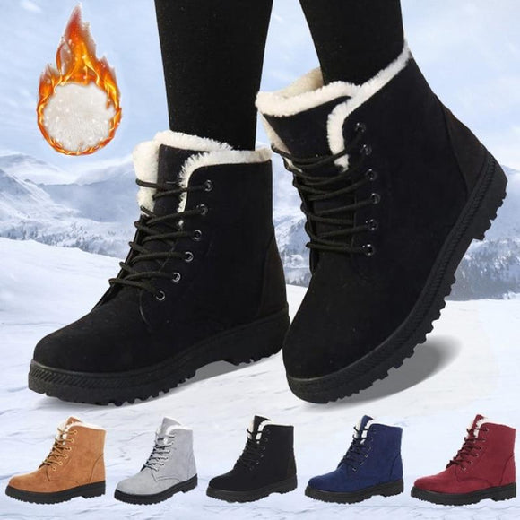 Shawbest-New Warm Plush Winter Women Snow Boots