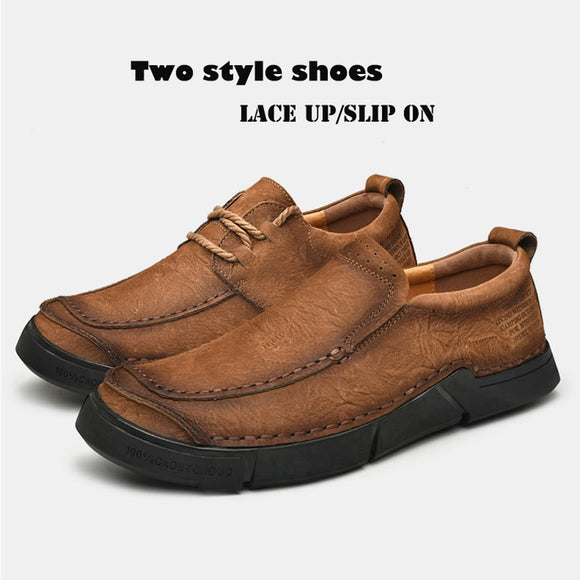 Shawbest-Natural Leather Handmade Casual Shoes