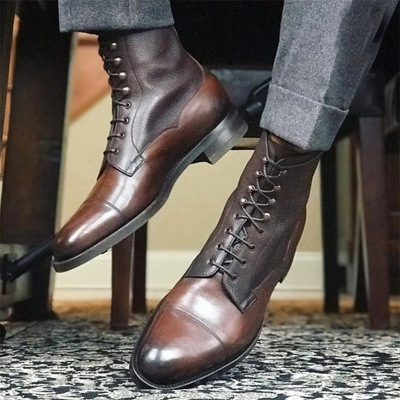Shawbest-Fashion Design Men Ankle Boots