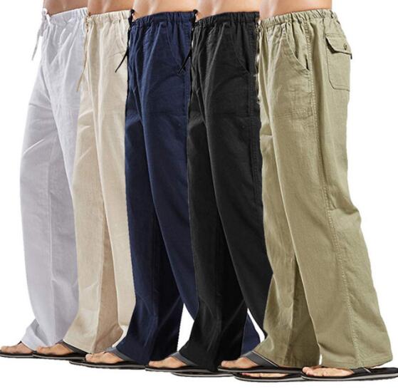 Shawbest-New Men's Casual Linen Summer Beach Pants