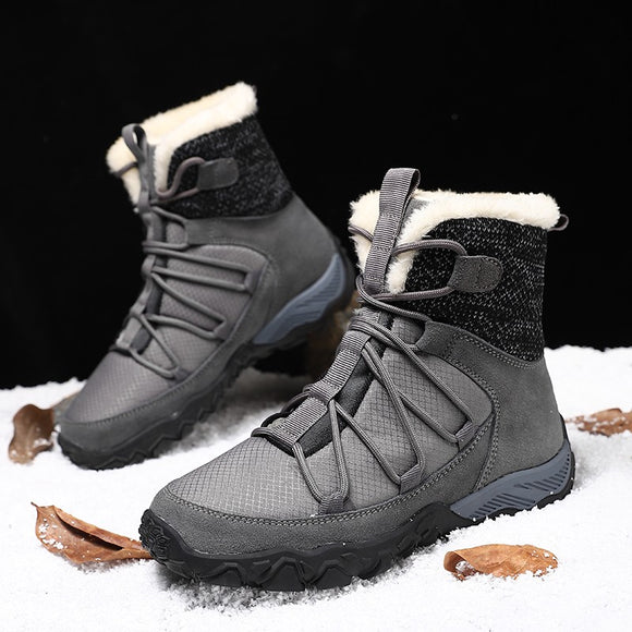 Shawbest-New Mens Plus Velvet Warm Snow Boots