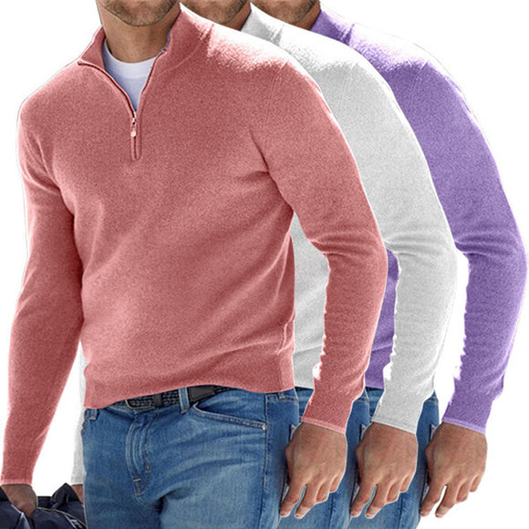 Shawbest-Men's New Spring Autumn Zipper Pullover