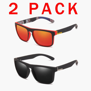 Shawbest-2 PACK Classic Square Polarized Sunglasses
