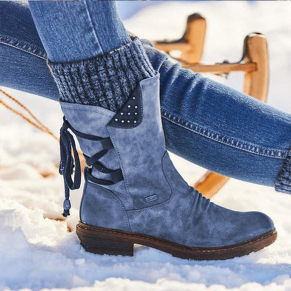 Shawbest-Women Winter Fashion  Suede Boots