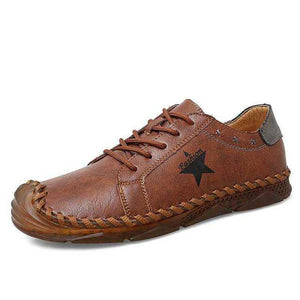 Shawbest-2021 New Men Leather Soft Shoes