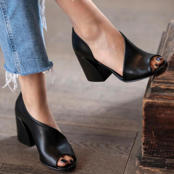 Shawbest-New Women Peep Toe Office Sandals