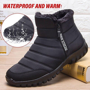 Shawbest-Men Waterproof Snow Boots