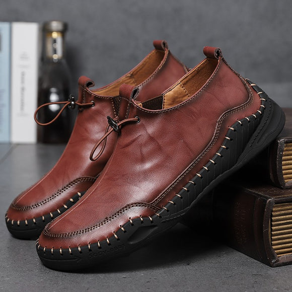 Shawbest-Fashion New Men's Slip On Leather Shoes
