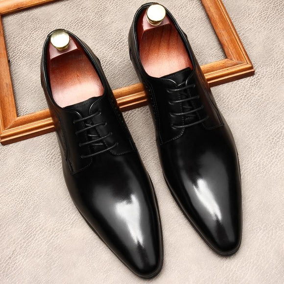 Shawbest-Genuine Leather Designer Oxford Shoes