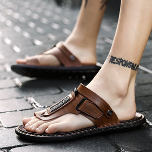 Shawbest-New Leather Summer Outdoor Sandals