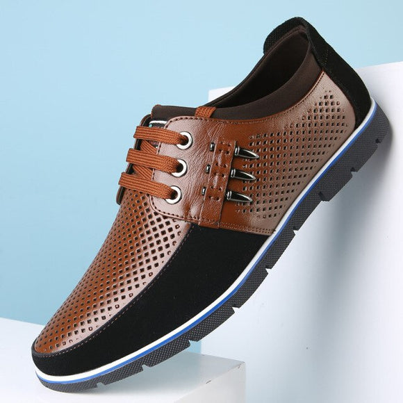 Shawbest-New Men's Leather Hollow Shoes