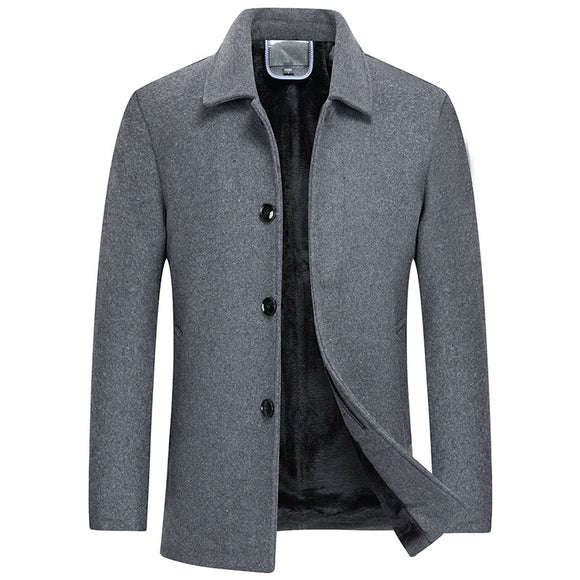 Shawbest-Fashion Men's Business Wool Thick Coats
