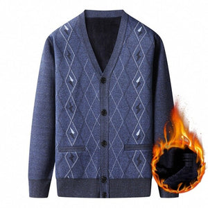 Shawbest-Men's Thickened Knit Sweater Cardigan