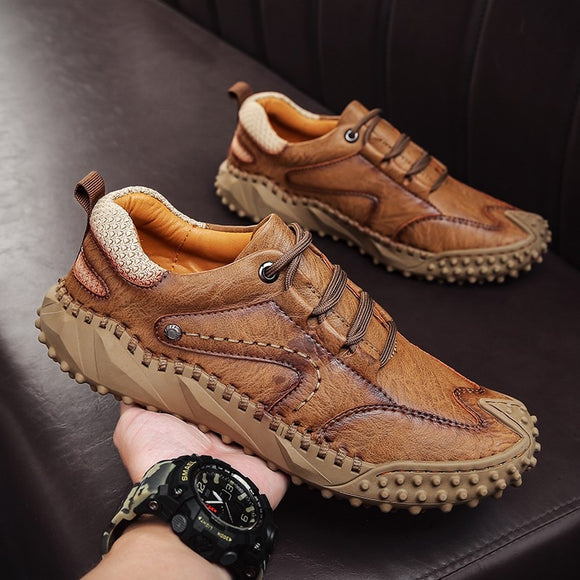 Shawbest-Leather Fashion Men Driving Shoes