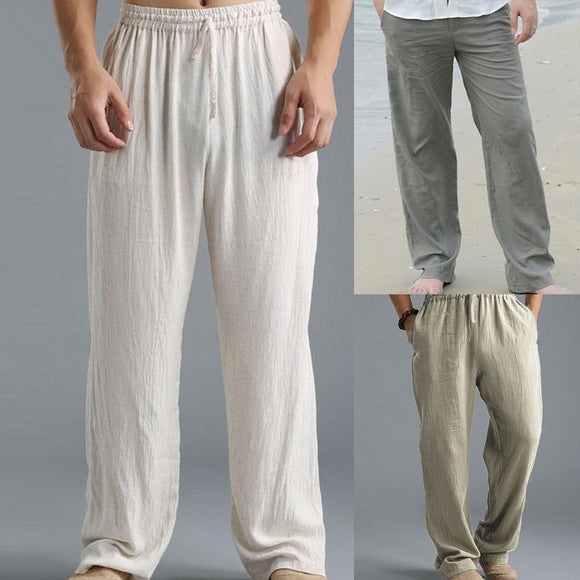 Shawbest-Men Casual Breathable Linen Pants