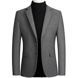Shawbest-Fashion Mens Wool Suit Coats