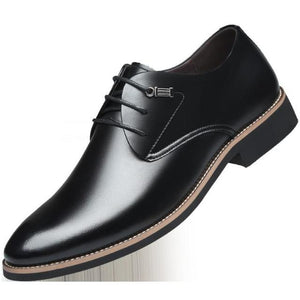 Shawbest-Fashion Men Casual Leather Dress Shoes