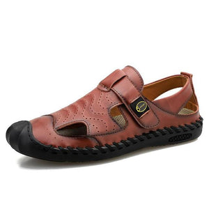 Shawbest-Fashion New Men Leather Busines Sandals