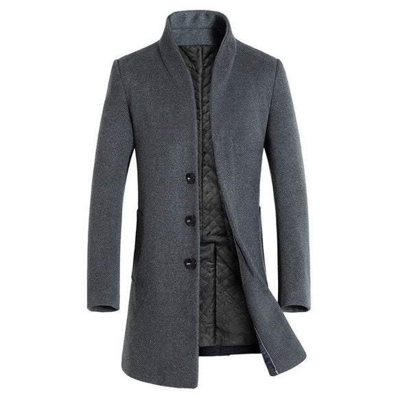 Shawbest-Fashion Thick Men's Trench Coat