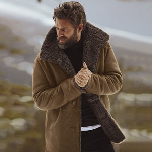 Shawbest-Men Fleece Winter Coat Jacket