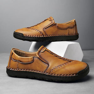 Shawbest-New Men Handmade Leather Casual Loafers
