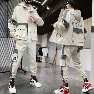 Shawbest-Brand Men Hip-hop 2 Piece Suit