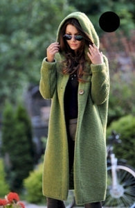 Shawbest-Women Fashion Knitted Loose Sweater Coat