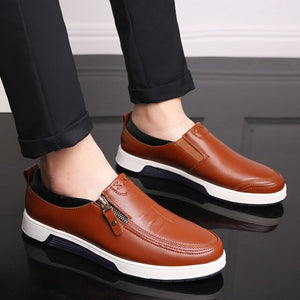 Shawbest - Men Casual Soft Patent Leather Shoes
