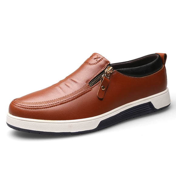 Shawbest - Men Casual Soft Patent Leather Shoes