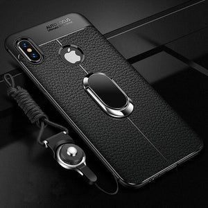 Shawbest - Luxury Ultra Thin Ring Bracket Car Holder Case For iPhone