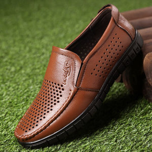Shawbest-Men Genuine Leather Casual Shoes