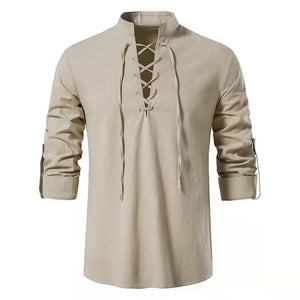 Shawbest-Fashion Men Cotton Linen Shirts