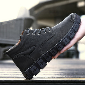 Shawbest - Trend Fashion Wearable Rubber Sole Men's Casual Boots