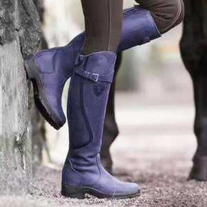 Shawbest-Leather Zipper Retro Casual Womans Boots