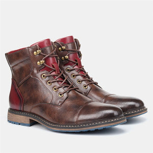 Shawbest-Comfy Lace-up High Quality Leather Men's Boots