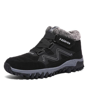 Shawbest-Men Winter With Fur Warm Snow Boots