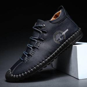 Shawbest-Men Leather Handmade Casual  Shoes