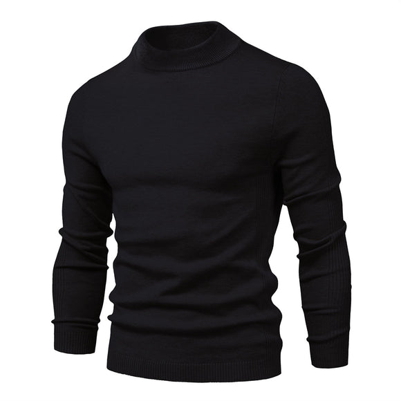 Shawbest-Men Casual Solid Color Warm Sweater