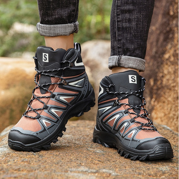 Shawbest-Men Outdoor Waterproof Hiking Shoes
