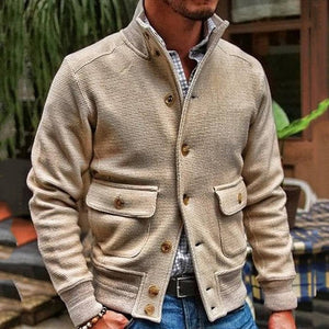 Shawbest-Men Knitted Tooling Jacket
