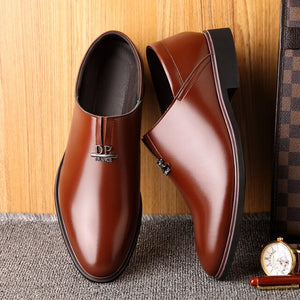 Shawbest-Men Leather Formal Business Shoes