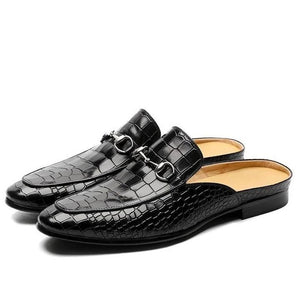 Shawbest-Men's Leather Retro Classic Slippers