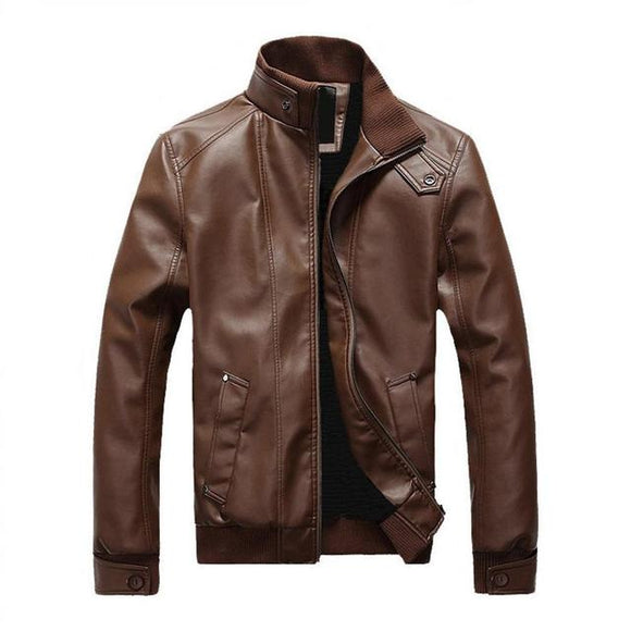 Shawbest-High Quality Men Leather Jacket
