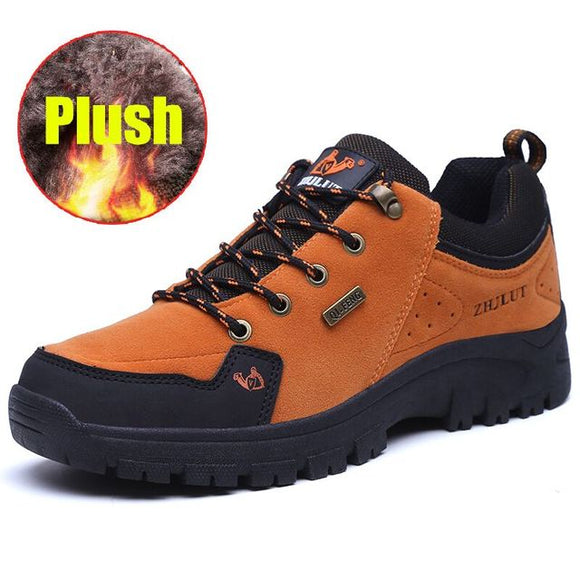 Shawbest-Men's Cow Suede Hiking Shoes