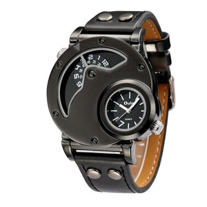 Shawbest-Double Time Leather Quartz Watch